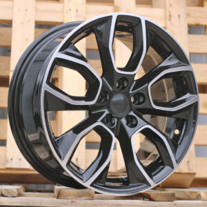 H593_000000009589 R16x7 5X112 ET 45 57.1 H593 Black Partial Polished (BP) For SKODA (K3)