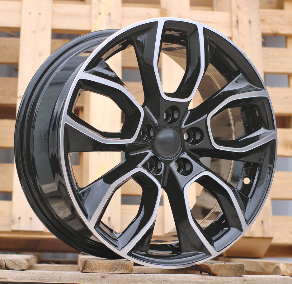 R16x7 5X112 ET 45 57.1 H593 Black Partial Polished (BP) For SKODA (K3)