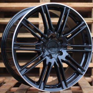 R18x8 5X130 ET 50 71.6 BY476 Black+Polished Lip (BLPL) For PORCH (Z2)