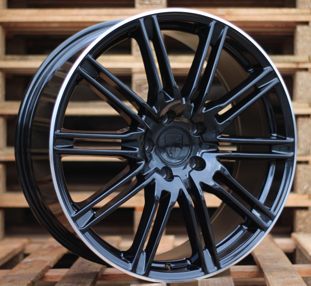 R18x8 5X130 ET 50 71.6 BY476 Black+Polished Lip (BLPL) For PORCH (Z2)