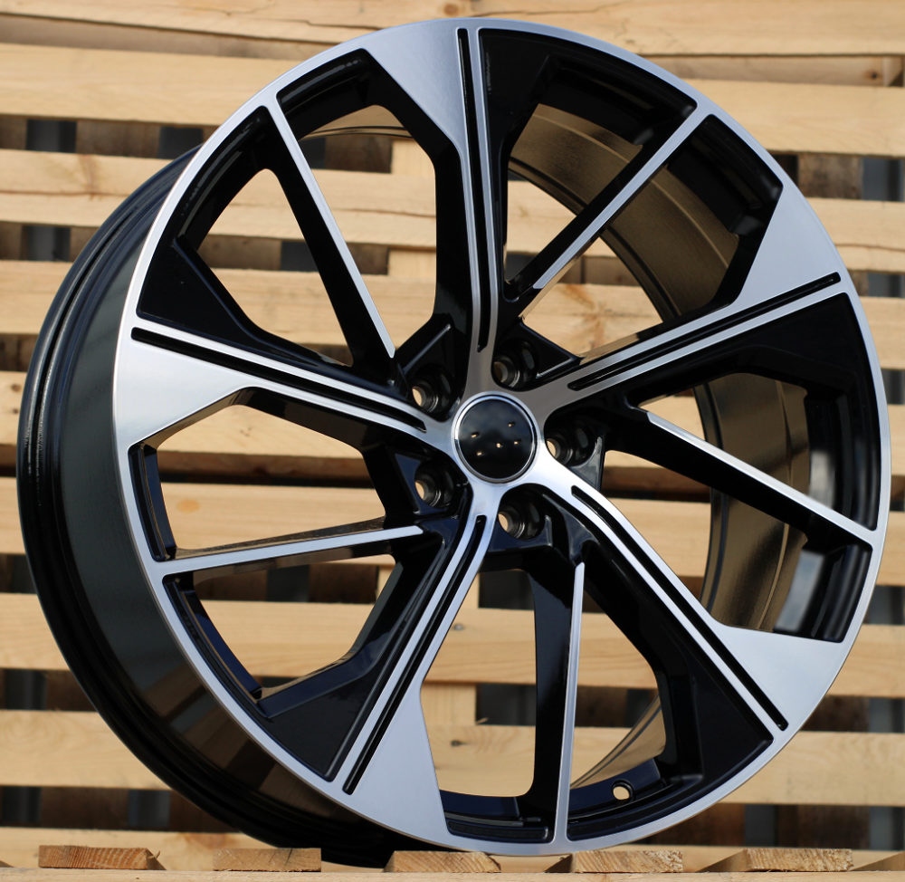 R18x8 5X112 ET 39 66.5 B5907 (IN5006) Black Polished (MB) For AUD (P2+Z6)