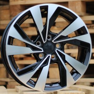 XE277_000000000230 R15x6 5X100 ET 40 57.1 XE277 Black Polished (MB) For VW (P1)