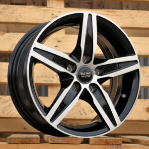 R14x6 5X100 ET 35 57.1 L299 Black Polished (MB) For RACIN (R)