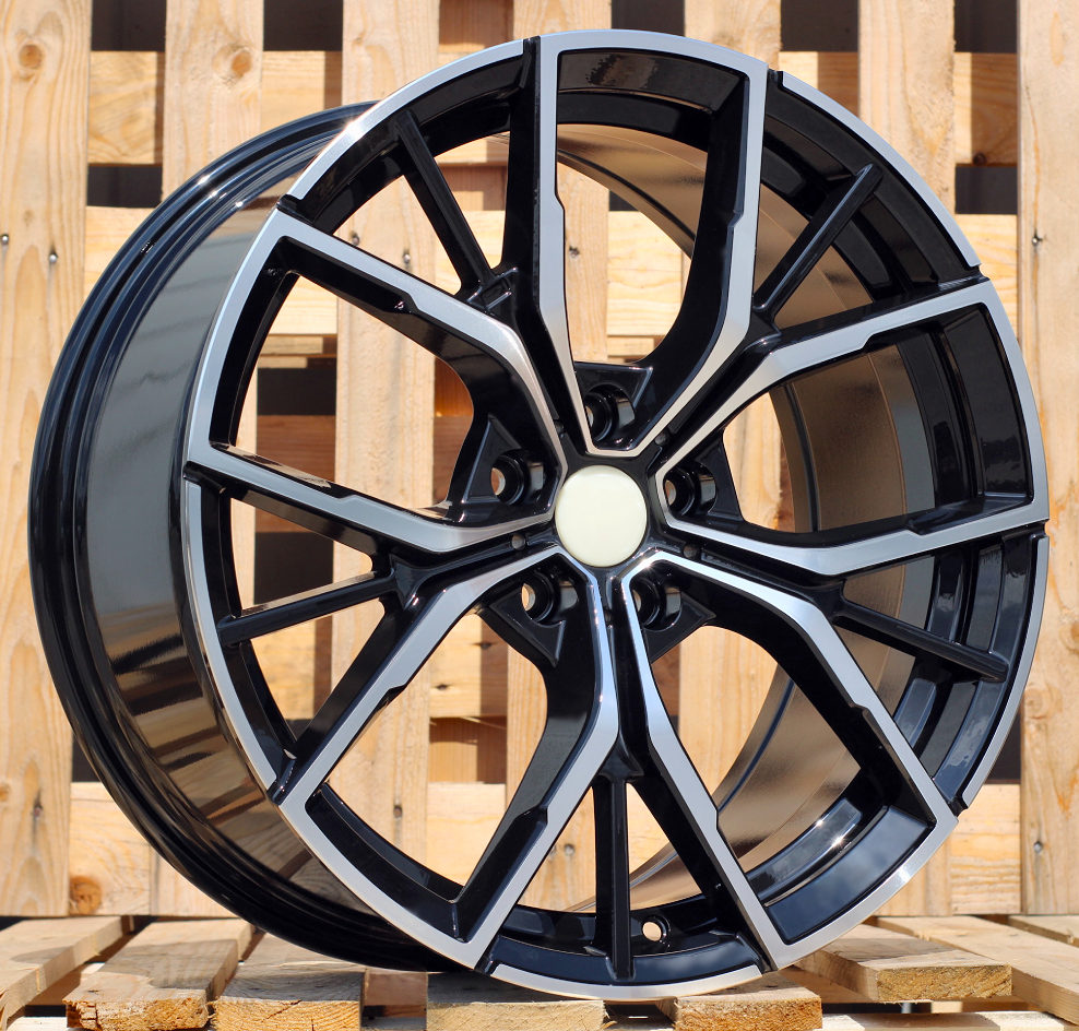R19x8 5X112 ET 30 66.6 B1667 (FBX081) Black Polished (MB) For BMW (Z3+Z7) (HYBRID FORGED Rear+Front)