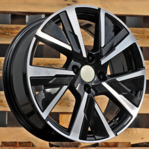R16x6.5 5X108 ET 40 65.1 B5906 Black Polished (MB) For PEUG (L4) (Carved Spokes)