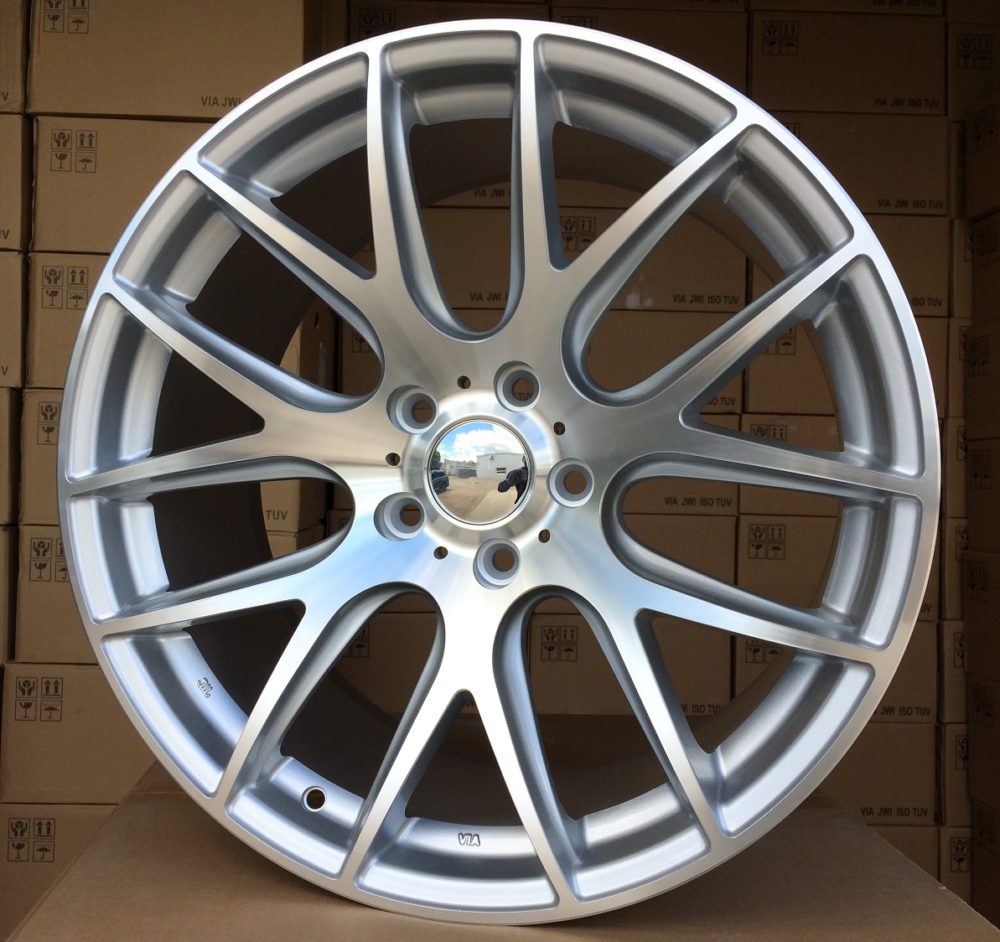 R18x9.5 5X120 ET 38 72.6 BK663 Machined Silver (MS) For BMW (K4) (Rear+Front)