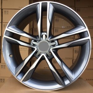 BK114_000000000014 R18x8 5X112 ET 39 66.5 BK114 Grey Polished+Powder Coating (MGPC) For AUD (P)