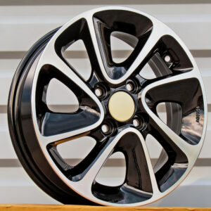 B5387_000000000744 R14x5 4X100 ET 41 54.1 B5387 Black Polished (MB) For HYUND (K4)