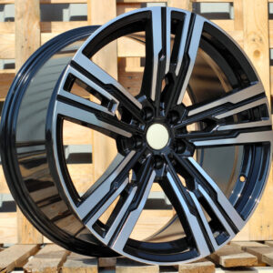 B1831_000000007030 R19x8.5 5X112 ET 25 66.6 B1831 (IN5661) Black Polished (MB) For BMW (Z3+Z5) ((AKC 115 Eur)Rear+Front)