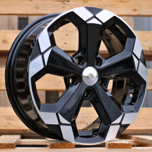 R16x6.5 5X114.3 ET 45 66.1 Y1274 Black Partial Polished (BP) For DACIA (K4+D5) ((AKC 70 Eur))