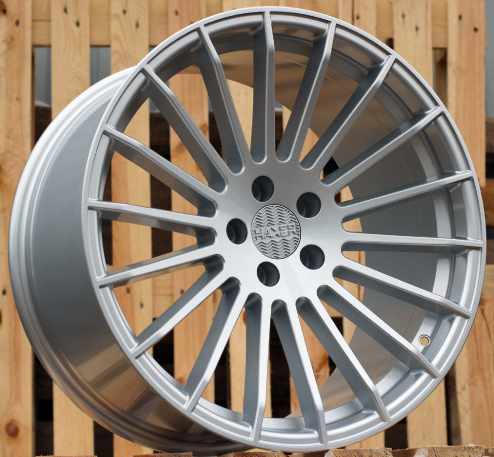 R20x8.5 5X112 ET 35 66.6 A1227 (HX010) Silver Shining (SS) For HAXER (P) (Rear+Front)