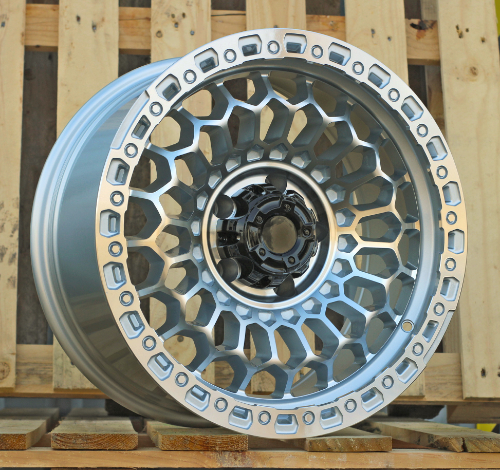 R17x8.5 5X127 ET M12 71.5 FBX357 Machined Silver (MS) For 4X4 (M) (HYBRID FORGED)