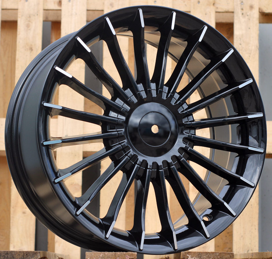 R17x8 5X120 ET 34 72.6 BK273 (BY1023) Black+Polished Lip (BLPL) For BMW (Z3+Z6)