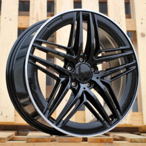 R19x8 5X112 ET 52 66.6 IN3517F (FBX443) Black+Polished Lip (BLPL) For MER (M) (HYBRID FORGED V-Class/Vito (max 1075kg))