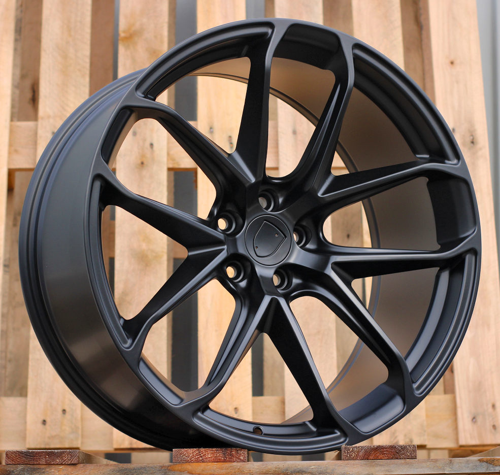 R21x9 5X112 ET 26 66.5 Y5985B (FBX265) Black Half Matt (BLHM) For PORCH (P2) (HYBRID FORGED Front+Rear)