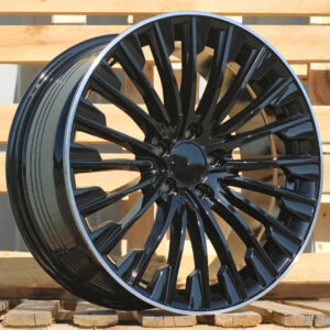 R18x8 5X112 ET 35 66.6 FBX132 Black+Polished Lip (BLPL) For MER (Z6) (HYBRID FORGED)