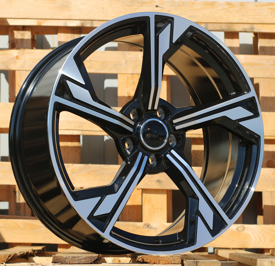R17x7.5 5X112 ET 40 66.5 B5419 (IN5375) Black Polished (MB) For AUD (K8)