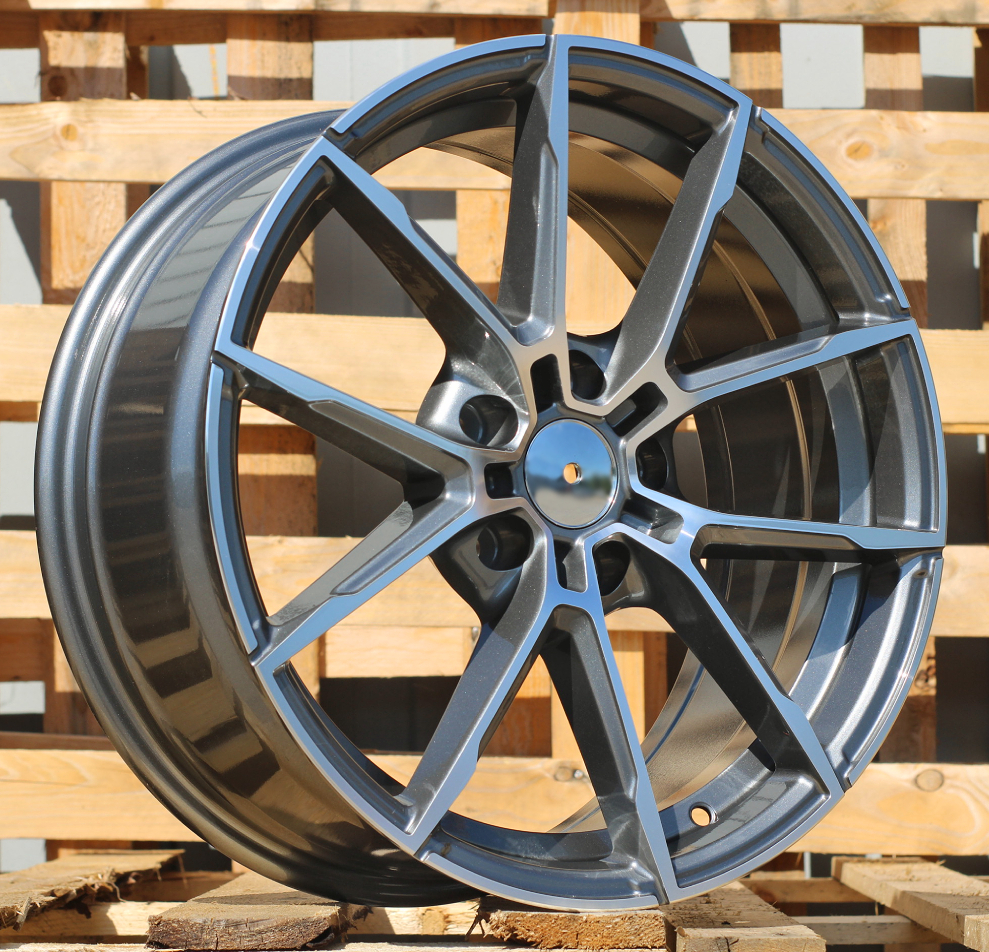 R17x7.5 5X112 ET 27 66.6 B5601 (D1740) Grey Polished (MG) For BMW (Z1) ((AKC 75 Eur))