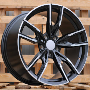 I5478_000000006563 R18x8 5X112 ET 27 66.6 I5478 Black Polished Half Matt (MBHM) For BMW (K8) (Rear+Front)