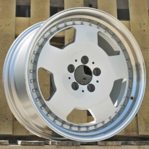 B5852_000000010438 R18x8 5X112 ET 30 66.6 B5852 (FBX455) Silver+Polished Lip (SP) For MER (Z6) (HYBRID FORGED MONOBLOCK Style)