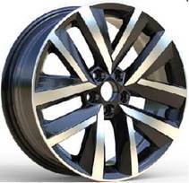 R17x6.5 5X100 ET 34 57.1 FBX515 Black Polished (MB) For VW (P1) (HYBRID FORGED)