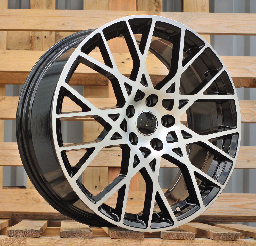 R20x9 5X112 ET 25 66.5 3S1293 (FBX348) Black Polished (MB) For AUD (Z3) (HYBRID FORGED)