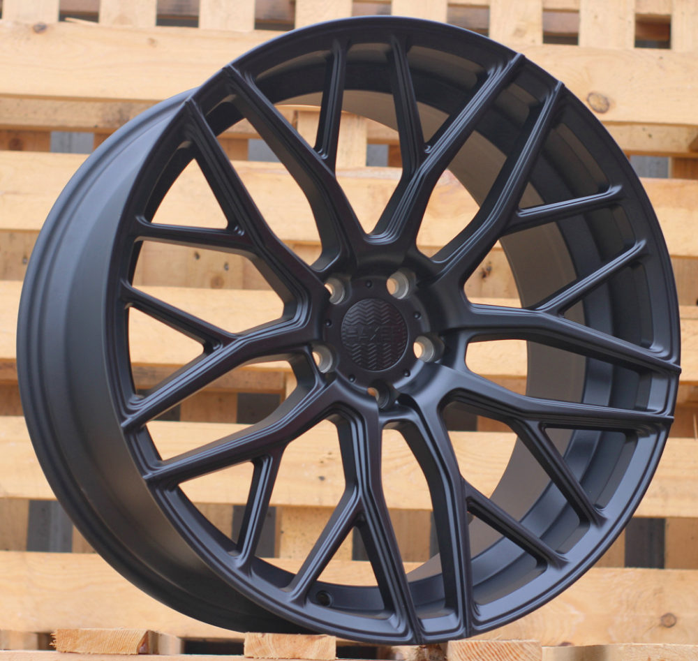 R21x10.5 5X112 ET 38 66.6 HX038 Black Half Matt (BLHM) For HAXER (P2) (Rear+Front)