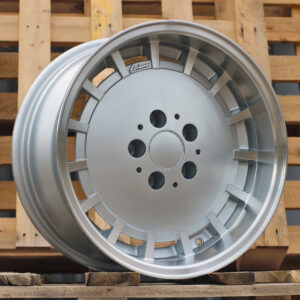 R16x9 5X112 ET 10 66.6 SW355 Silver+Polished Lip (SP) For MER (P1) (Rear+Front)