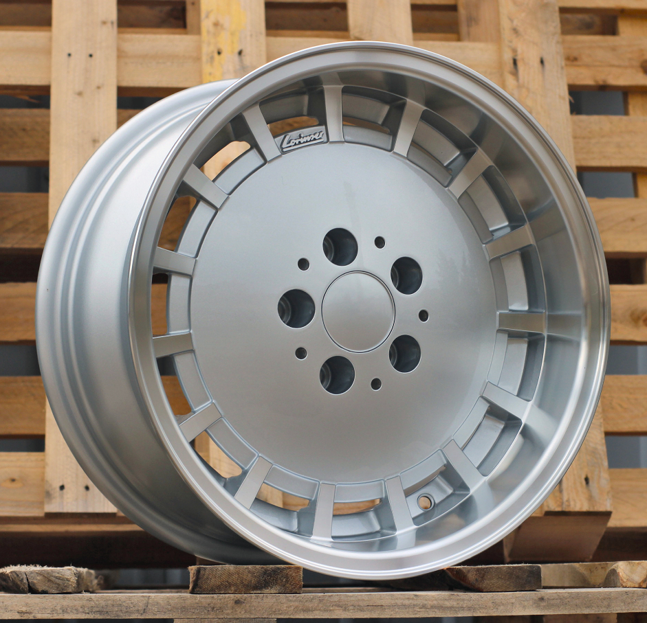 R16x8 5X112 ET 11 66.6 SW355 Silver+Polished Lip (SP) For MER (P1) (Rear+Front)
