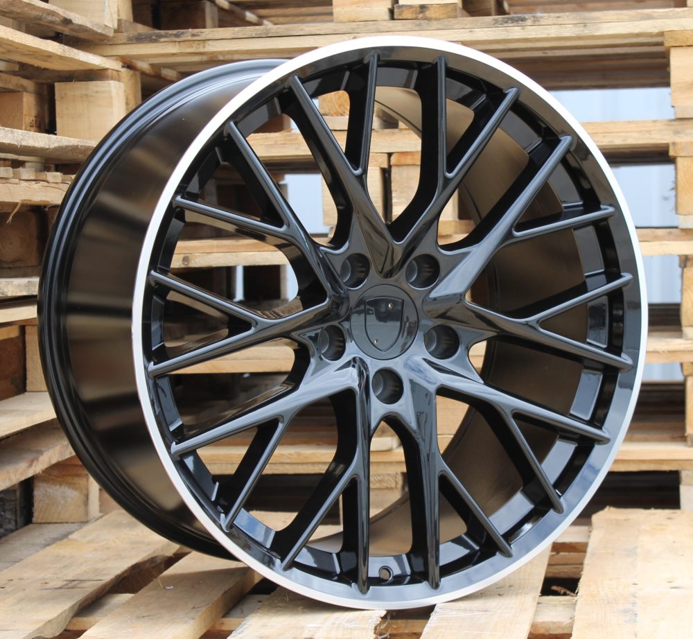 R21x11 5X130 ET 60 71.6 B5541 (TXRGW1847) Black+Polished Lip (BLPL) For PORCH (K3) (FORGED (Rear+Front))