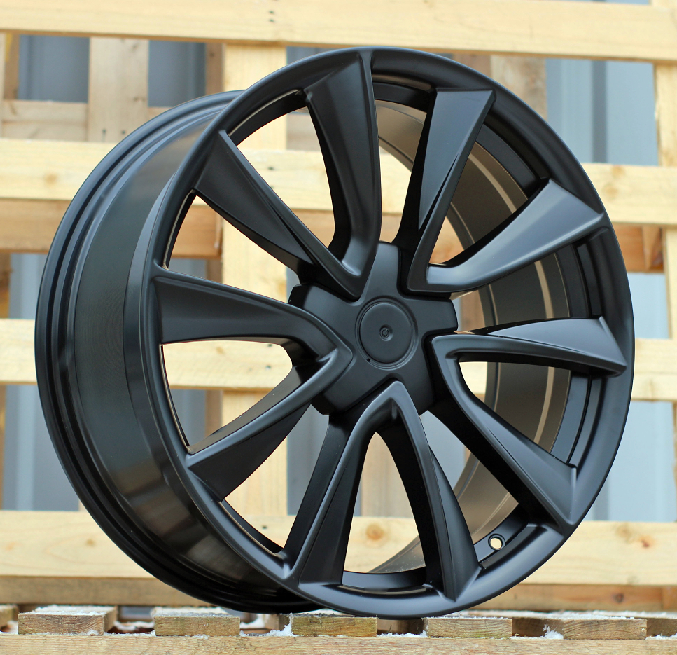 R19x8.5 5X114.3 ET 40 64.1 B2046 (H3154F) Black Half Matt (BLHM) For TESLA (K8+M) (HYBRID FORGED (Model 3))