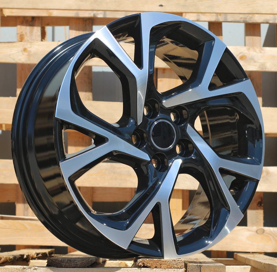 R17x7 5X114.3 ET 45 60.1 FE132 (FBX405) Black Polished (MB) For TOYOT (K7+A+Z3+M) (HYBRID FORGED)