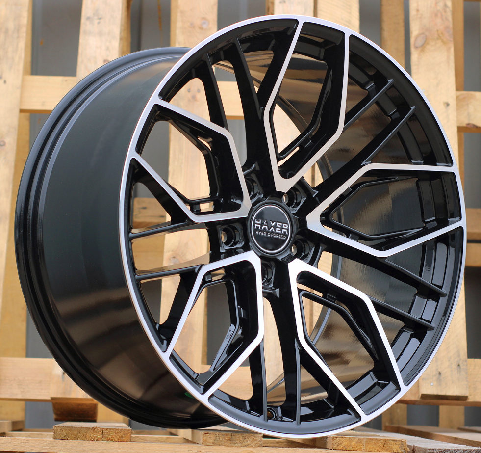 R20x10.5 5X120 ET 30 72.6 HX015F (3S5981) Black Polished (MB) For HAXER (K2) (HYBRID FORGED (Rear+Front))
