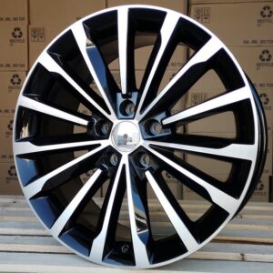 F1526_000000007848 R18x8 5X112 ET 44 57.1 F1526 (YF0458) Black Polished (MB) For SKODA (K7) (HYBRID FORGED)
