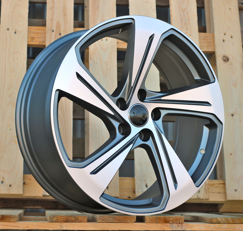 R18x8 5X112 ET 35 66.5 YS1270 (FBX340) Grey Polished Matt (MGM) For AUD (K3) (HYBRID FORGED)