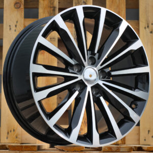 F1526_000000007848 R18x8 5X112 ET 44 57.1 F1526 (YF0458) Black Polished (MB) For SKODA (K7) (HYBRID FORGED)
