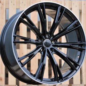 H5060_000000003359 R19x8.5 5X112 ET 32 66.5 H5060 (INSA001) Black+Polished Lip (BLPL) For AUD (P2+Z5+M) (ABT Style)
