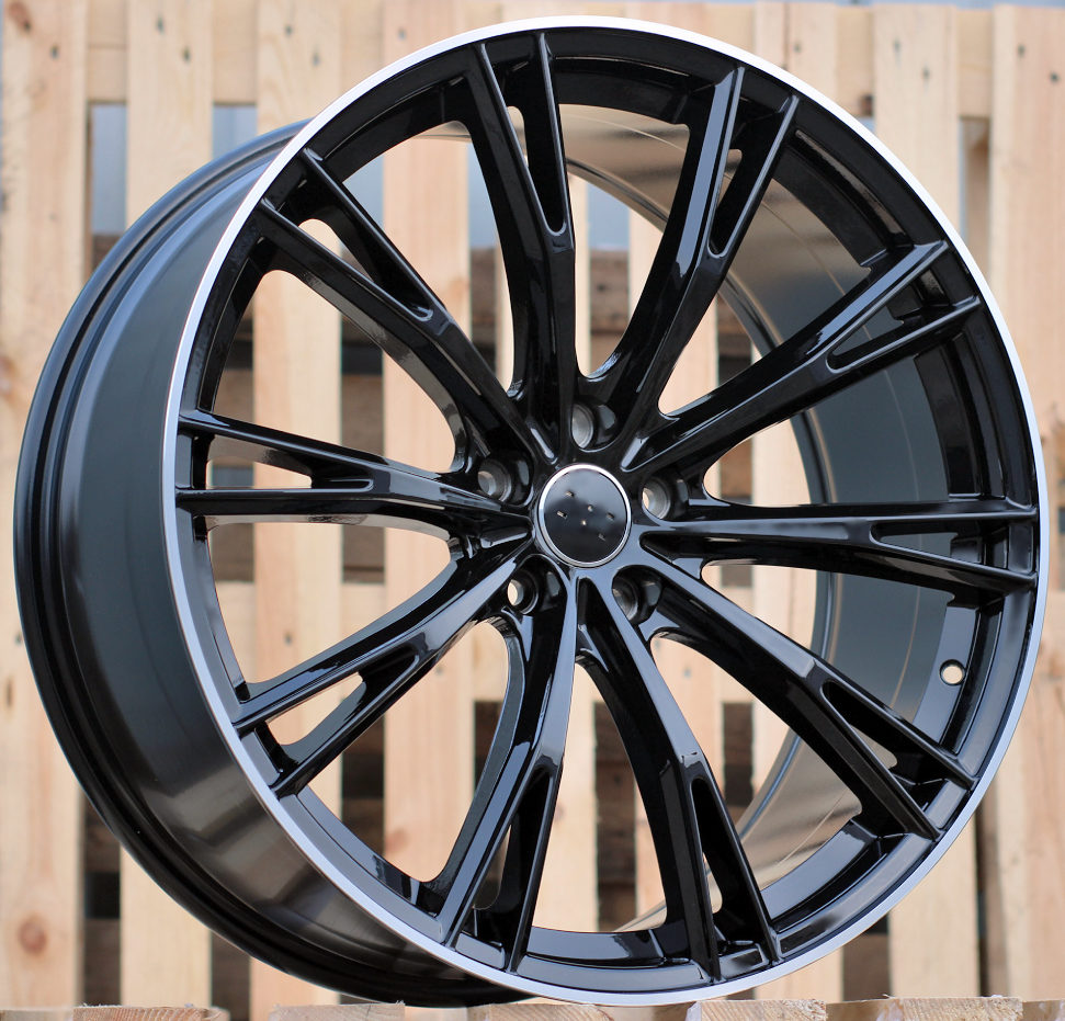 R17x7.5 5X112 ET 40 66.5 H5060 (FBX006) Black+Polished Lip (BLPL) For AUD (K3) (HYBRID FORGED Style ABT)
