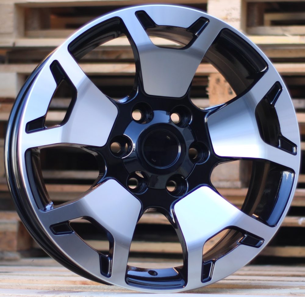 R18x7.5 6X139.7 ET 25 106 B1460 Black Polished (MB) For TOYOT (Z2) (4x4)