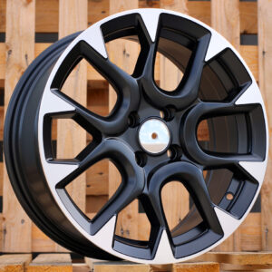 R16x6.5 4X98 ET 35 58.1 B1675 Black Polished Half Matt (MBHM) For FIAT (Z2) (ABARTH Style)