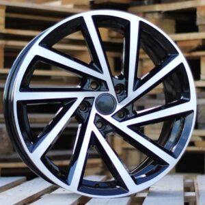 R16x6.5 5X112 ET 45 57.1 B5329 Black Polished (MB) For VW (P)