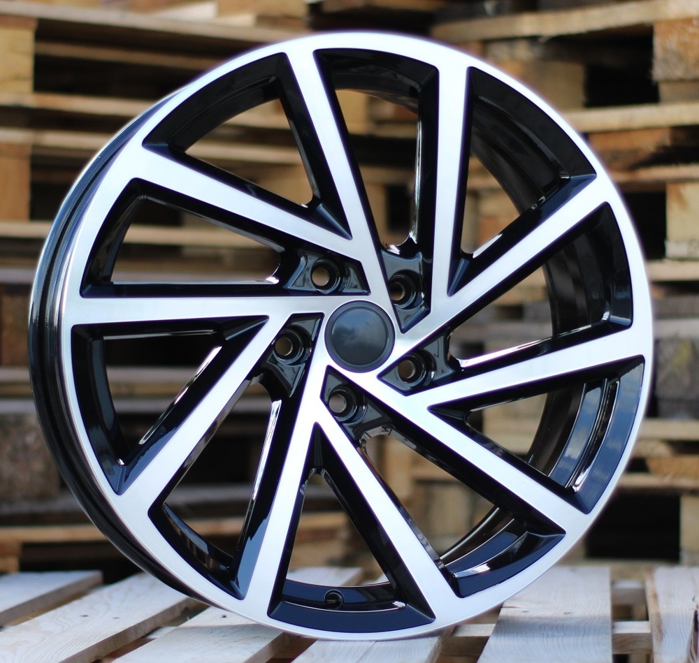 R16x6.5 5X112 ET 45 57.1 B5329 Black Polished (MB) For VW (P)