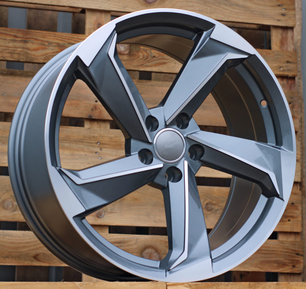 R17x7.5 5X112 ET 40 66.5 B5185 Grey Polished (MG) For AUD (K2)