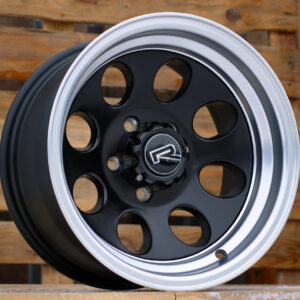 R15x8 5X114.3 ET M20 83.1 XF171 Black Half Matt+Polished Lip (BLHMPL) For 4X4 (R+K4)
