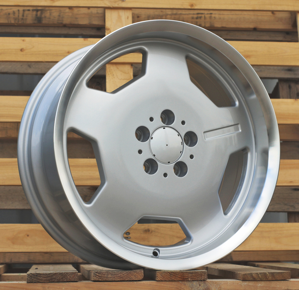 R18x8 5X112 ET 35 66.6 I5270 Silver+Polished Lip (SP) For MER (K7+Z7+Z3) (MONOBLOCK Style)