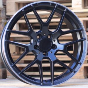 R18x8 5X112 ET 40 66.6 A1257 Black Half Matt+Polished Lip (BLHMPL) For MER (P)