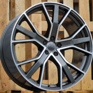 B5131_000000007392 R18x8 5X112 ET 35 66.5 B5131 (FBX133) Grey Polished Half Matt (MGHM) For AUD (Z5+A) (HYBRID FORGED)