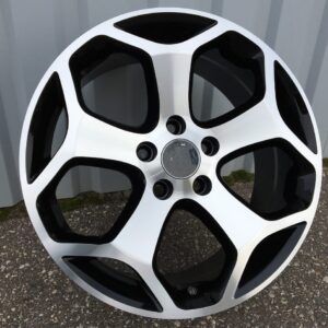 QC507_000000002338 R17x7.5 5X108 ET 50 63.4 QC507 Black Polished+Powder Coating (MBPC) For FORD (R)