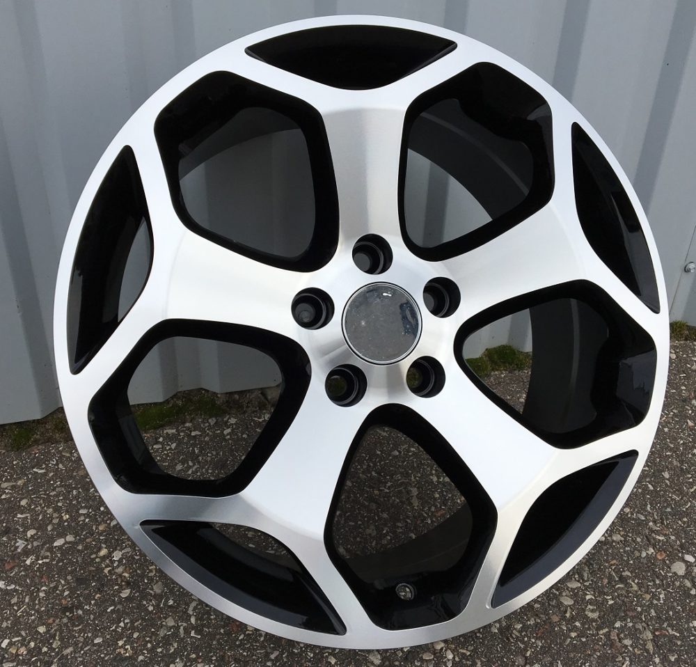 R17x7.5 5X108 ET 50 63.4 QC507 Black Polished+Powder Coating (MBPC) For FORD (R)