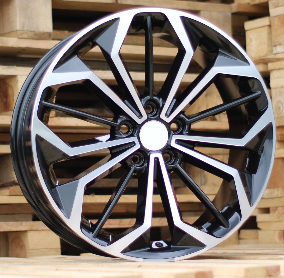 R18x8 5X108 ET 55 63.4 FE187 (FBX216) Black Polished (MB) For FORD (Z4+Z6) (HYBRID FORGED)